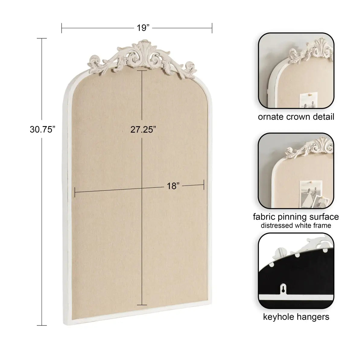 Arendahl Arch Framed Pinboard or Bulletin Board - kateandlaurel