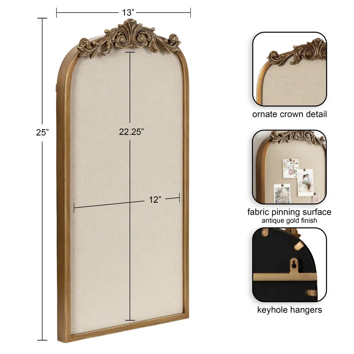Arendahl Arch Framed Pinboard or Bulletin Board - kateandlaurel