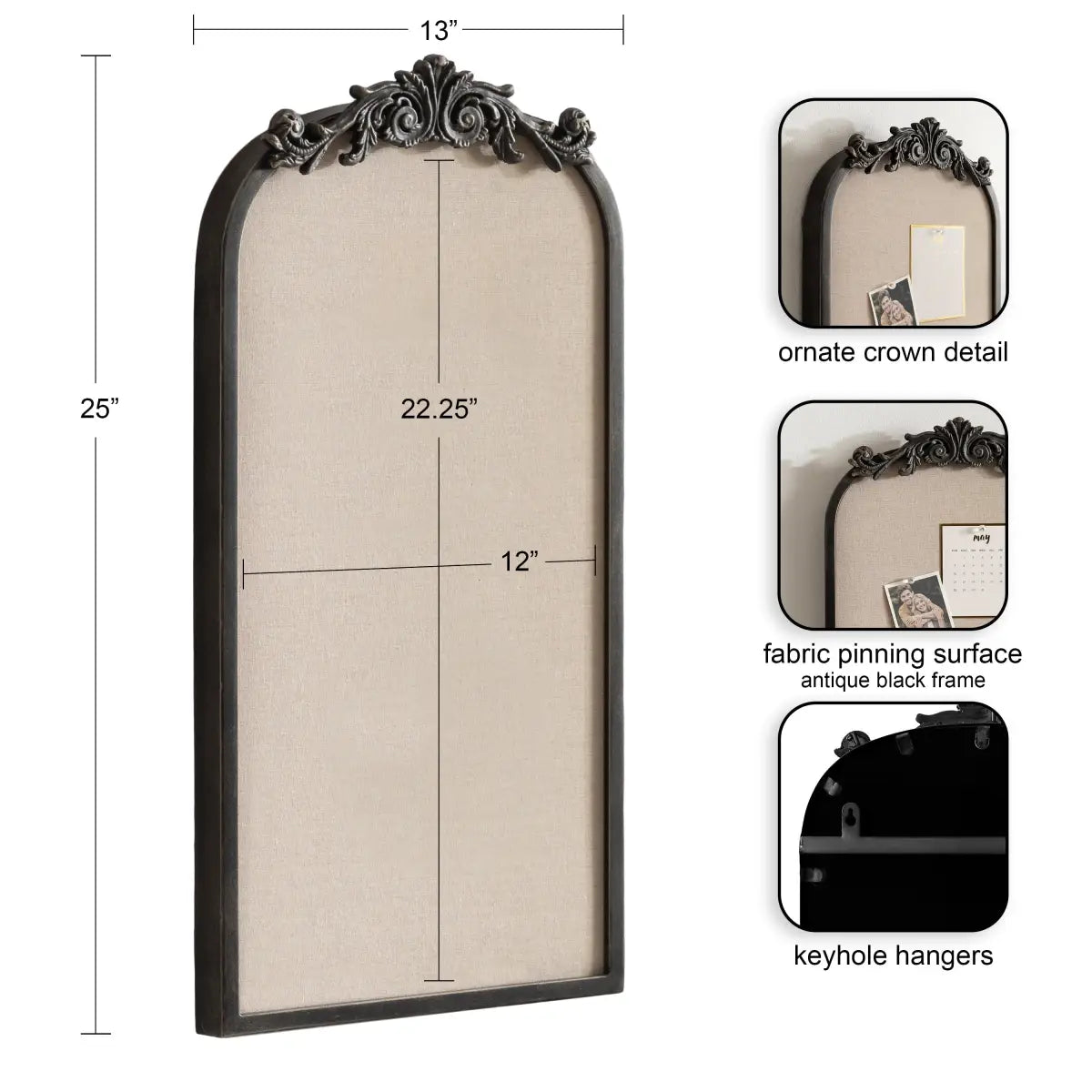 Arendahl Arch Framed Pinboard or Bulletin Board - kateandlaurel