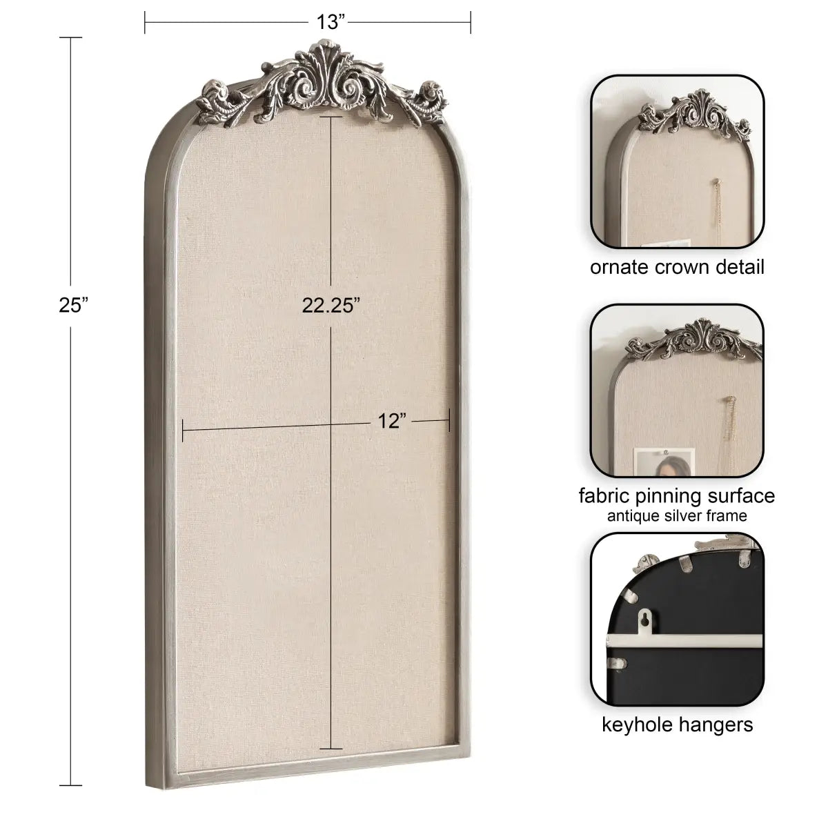 Arendahl Arch Framed Pinboard or Bulletin Board - kateandlaurel