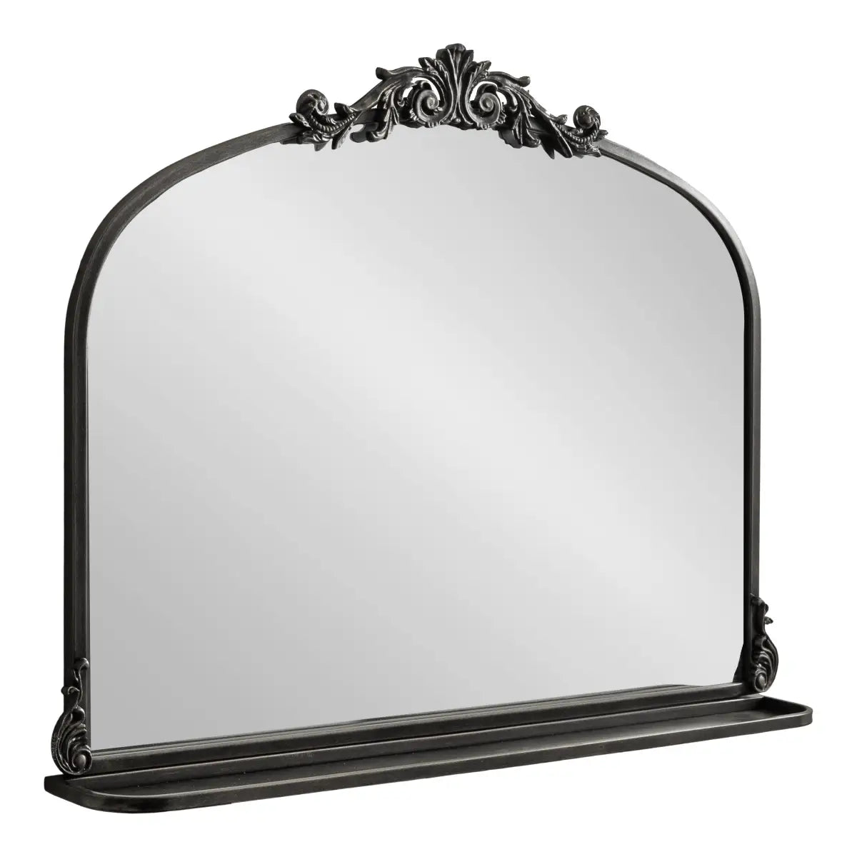 Arendahl Elegant Arch Mirror with Shelf - Black / 33x26 - kateandlaurel