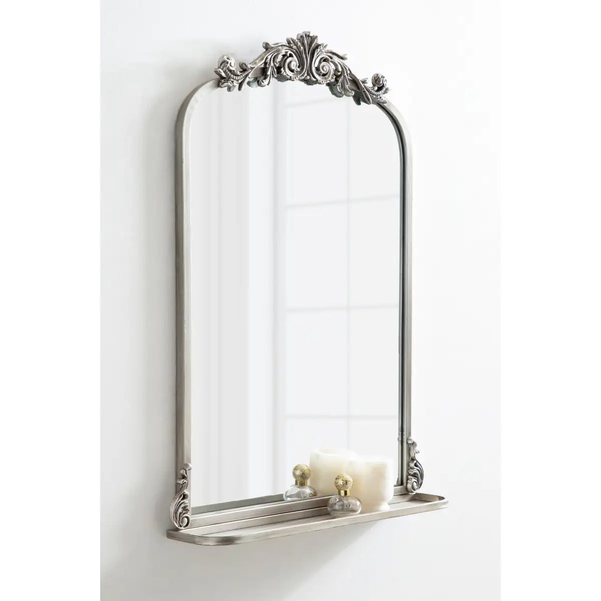 Arendahl Elegant Arch Mirror with Shelf - kateandlaurel