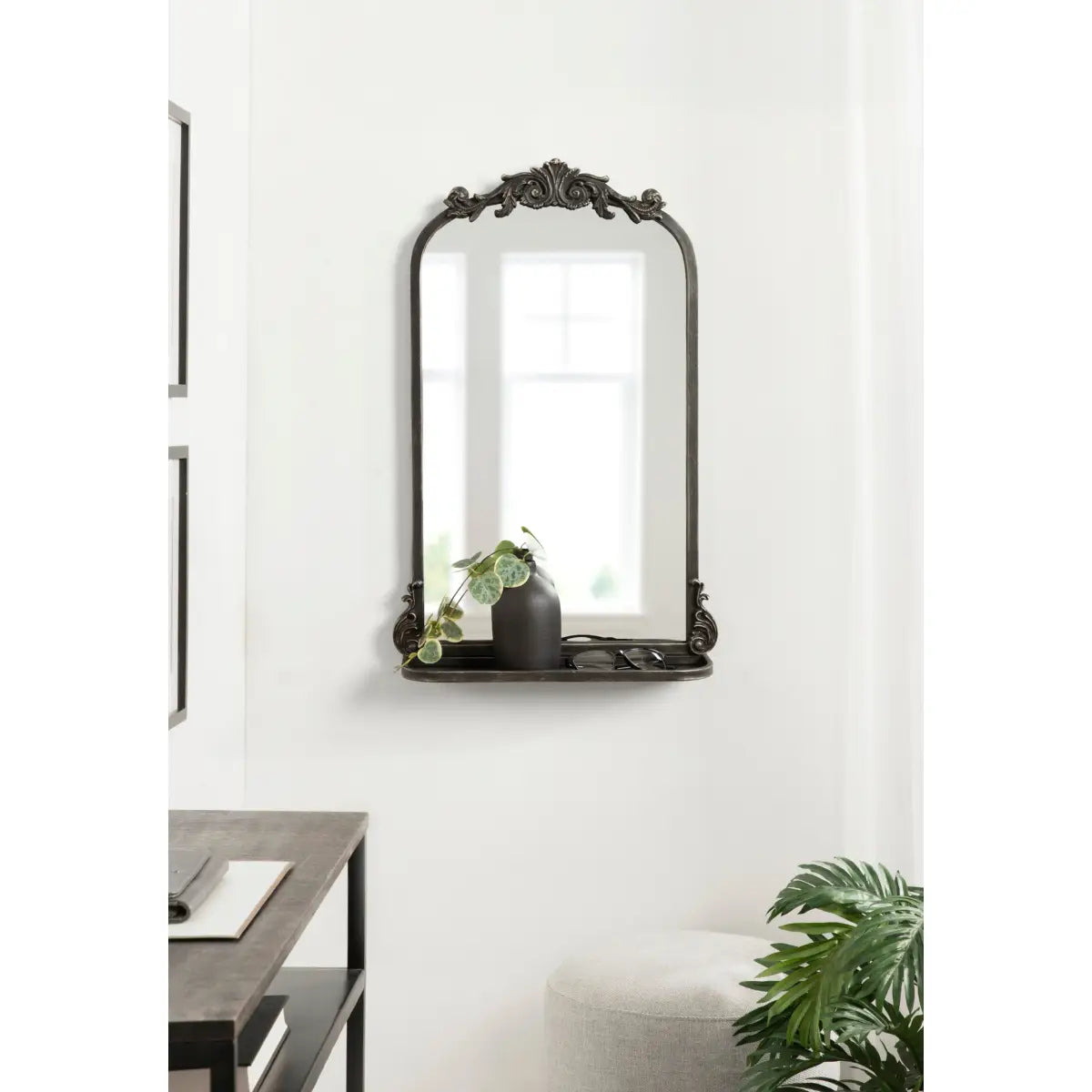 Arendahl Elegant Arch Mirror with Shelf - kateandlaurel