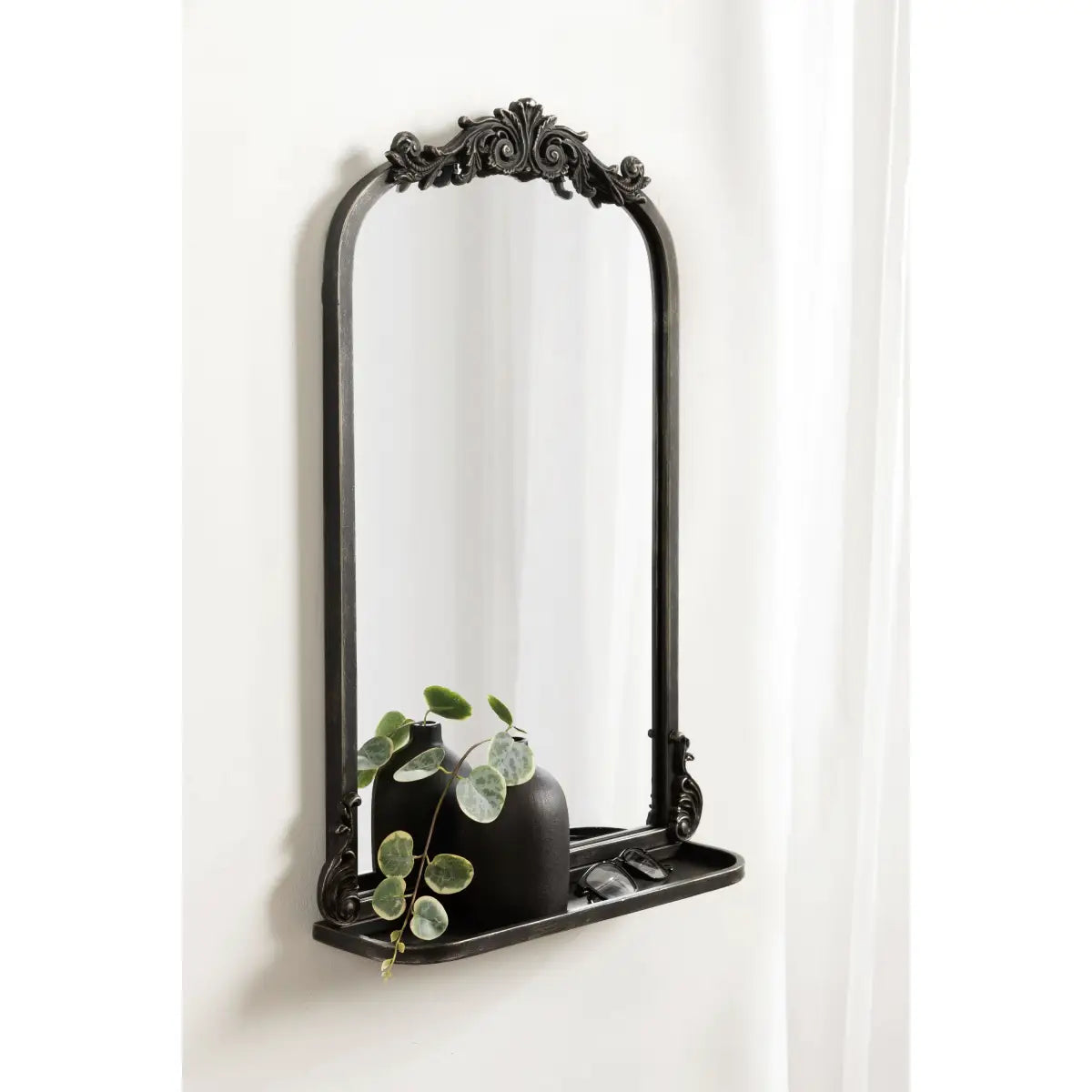 Arendahl Elegant Arch Mirror with Shelf - kateandlaurel