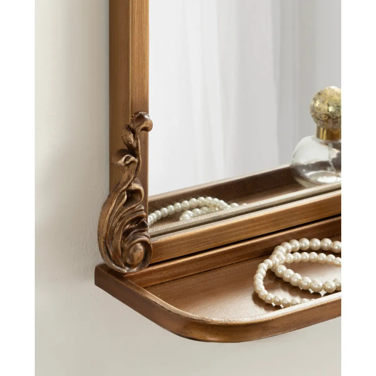 Arendahl Elegant Arch Mirror with Shelf - kateandlaurel