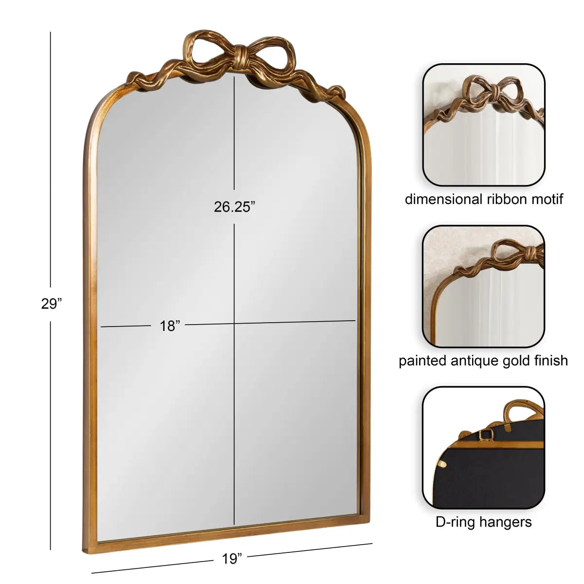 Arendahl Ribbon Arched Mirror - kateandlaurel