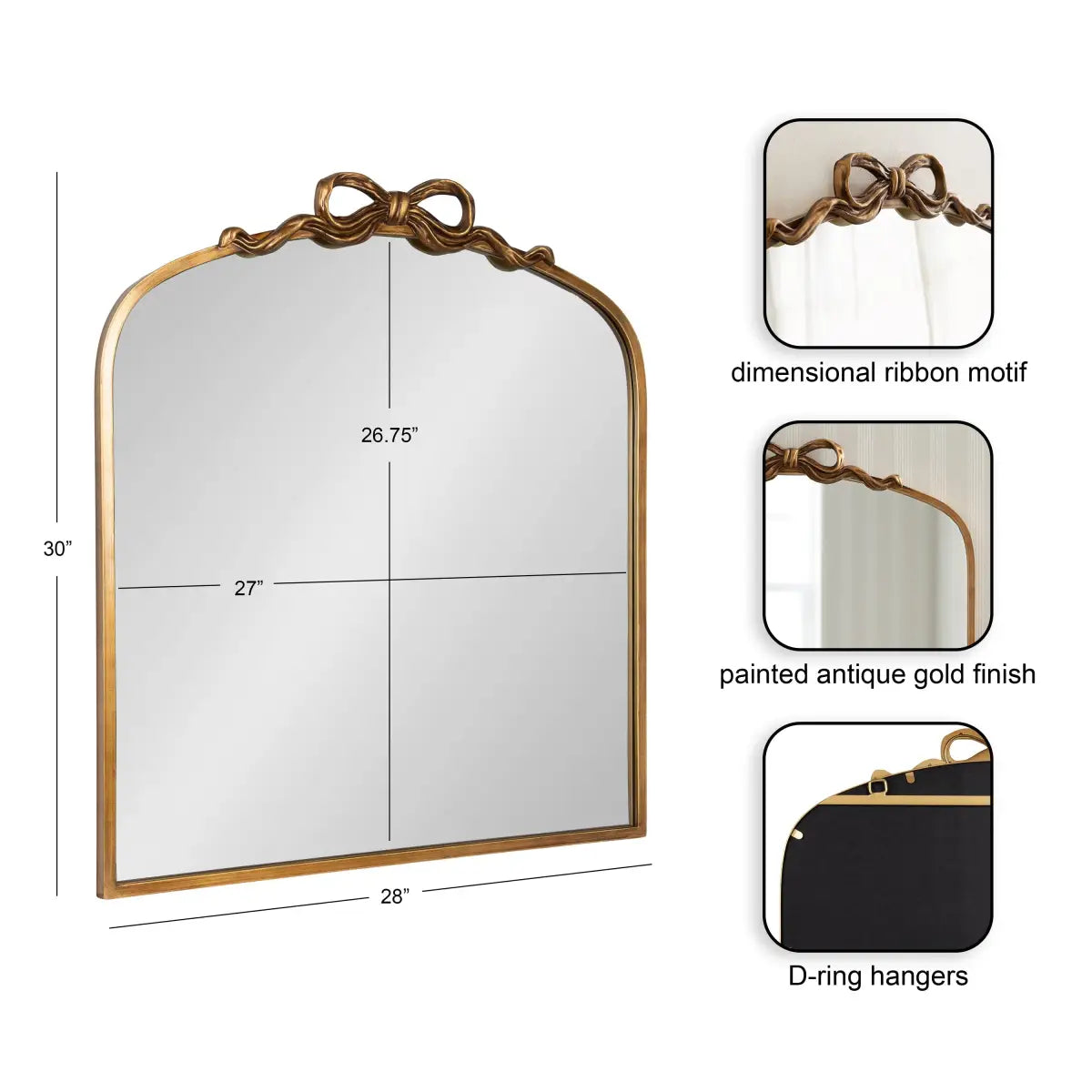 Arendahl Ribbon Arched Mirror - kateandlaurel