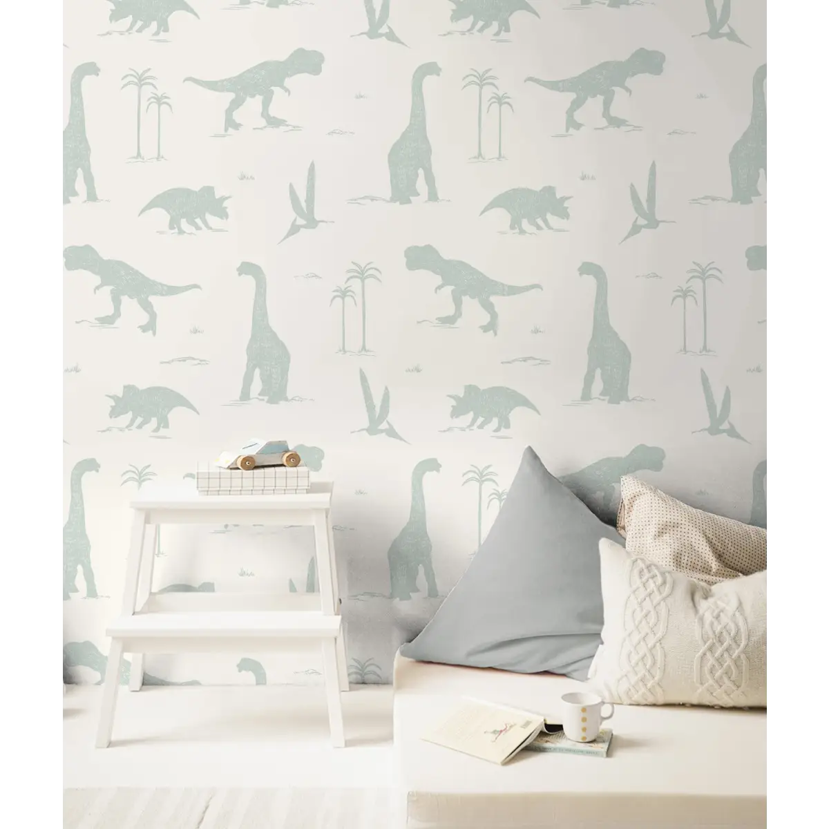 Arlo Wallpaper - Sketched Dinosaurs - by Hufton Studio - Loomwell Home Goods
