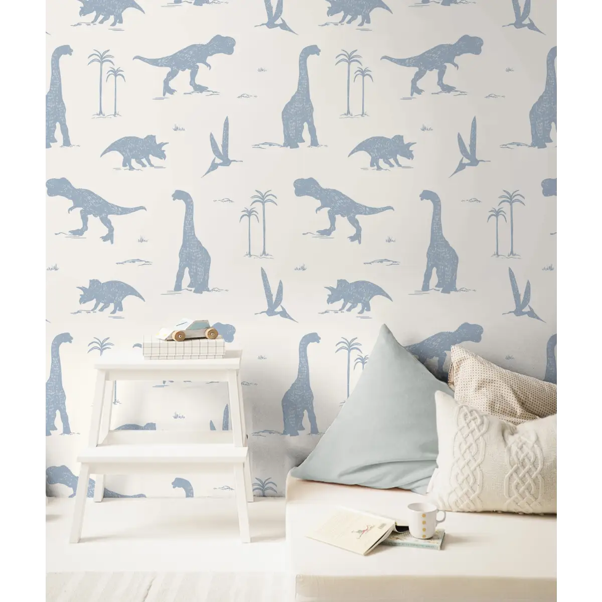 Arlo Wallpaper - Sketched Dinosaurs - by Hufton Studio - Loomwell Home Goods