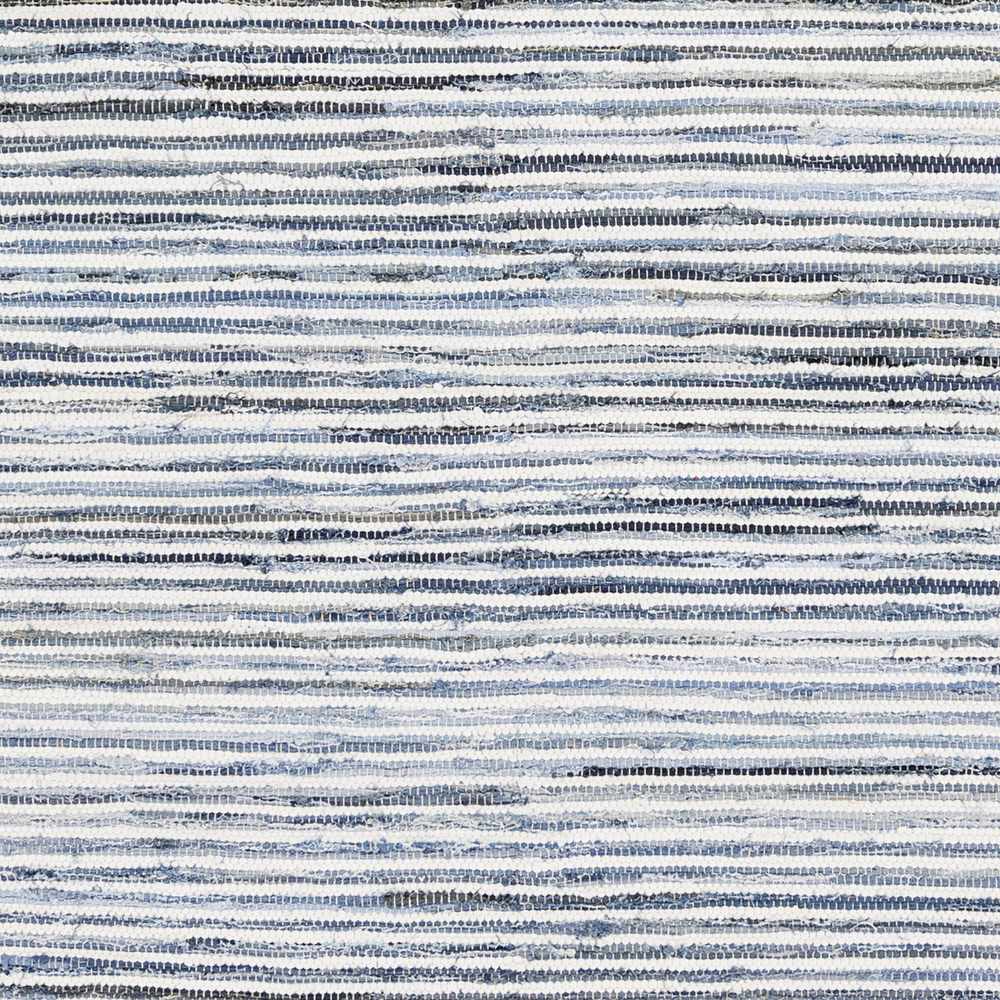 Blue Stripe Cotton Area Rug - Boutique Rugs