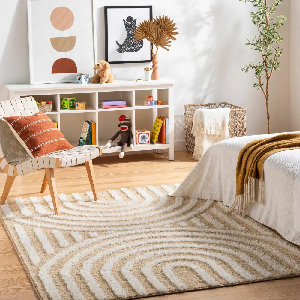 Arnel Beige Area Rug - Boutique Rugs
