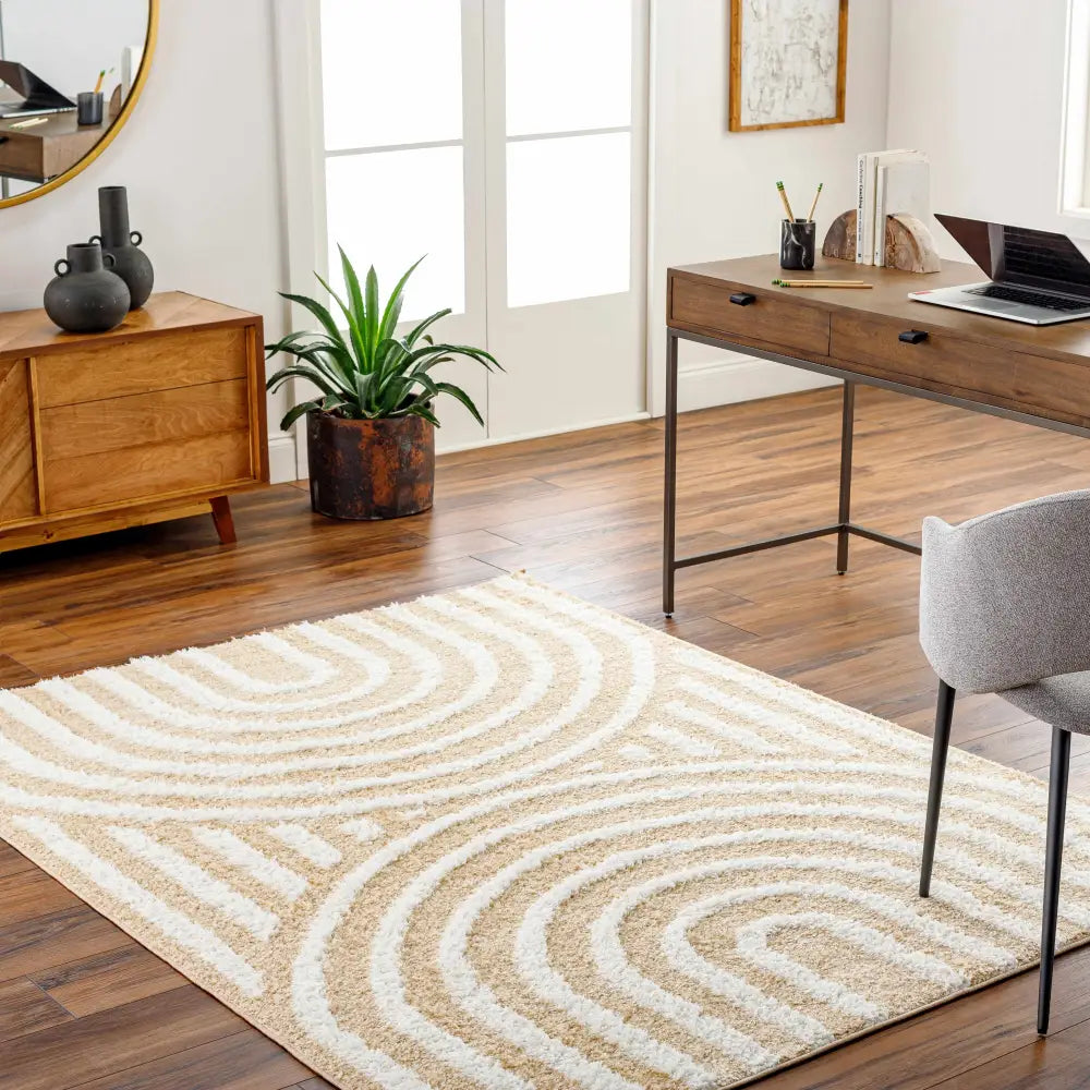 Arnel Beige Area Rug - Boutique Rugs