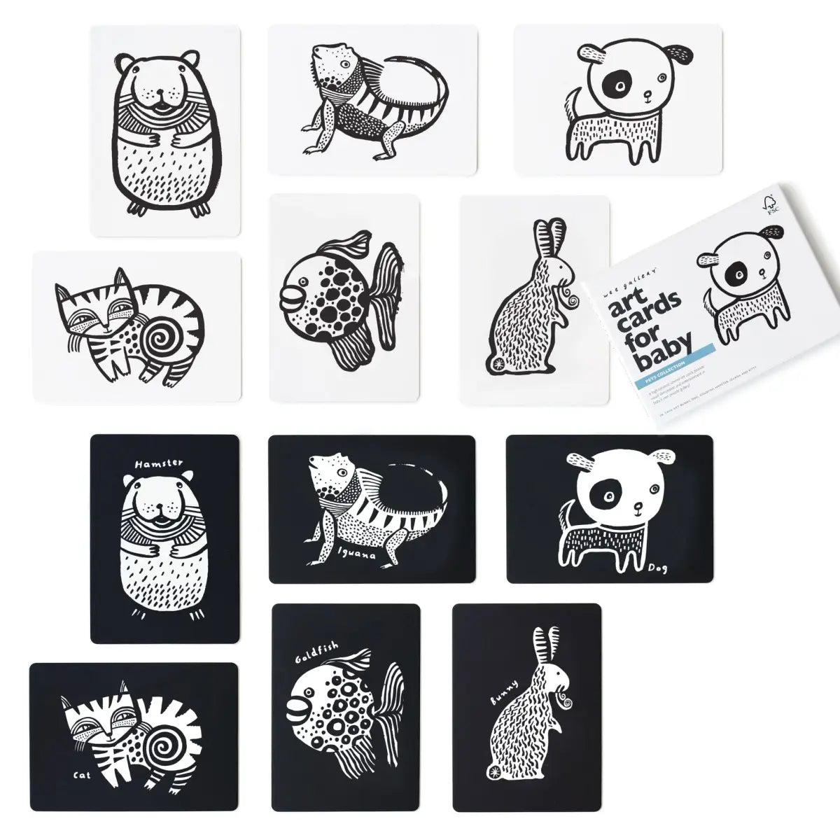 Art Cards for Baby - Pets Collection - Wee Gallery