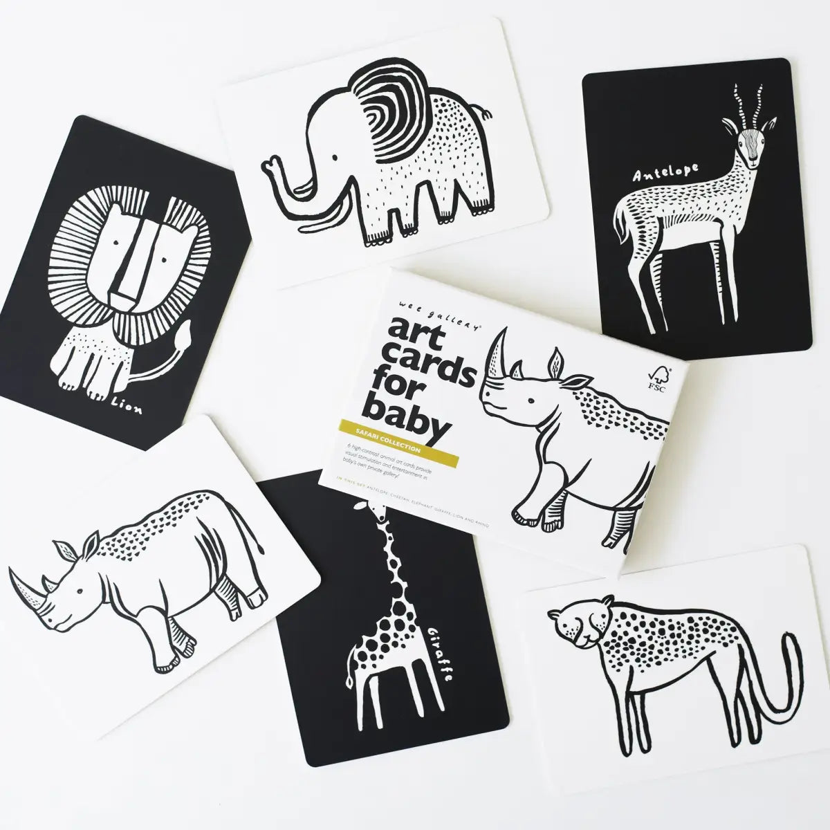Art Cards for Baby - Safari Collection - Wee Gallery