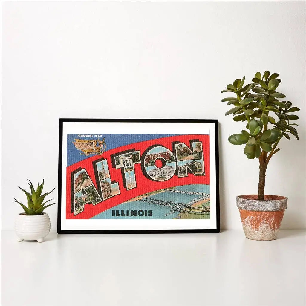 Art Print - Greetings from Alton Illinois - 12 x 18’’ - Found Image Press
