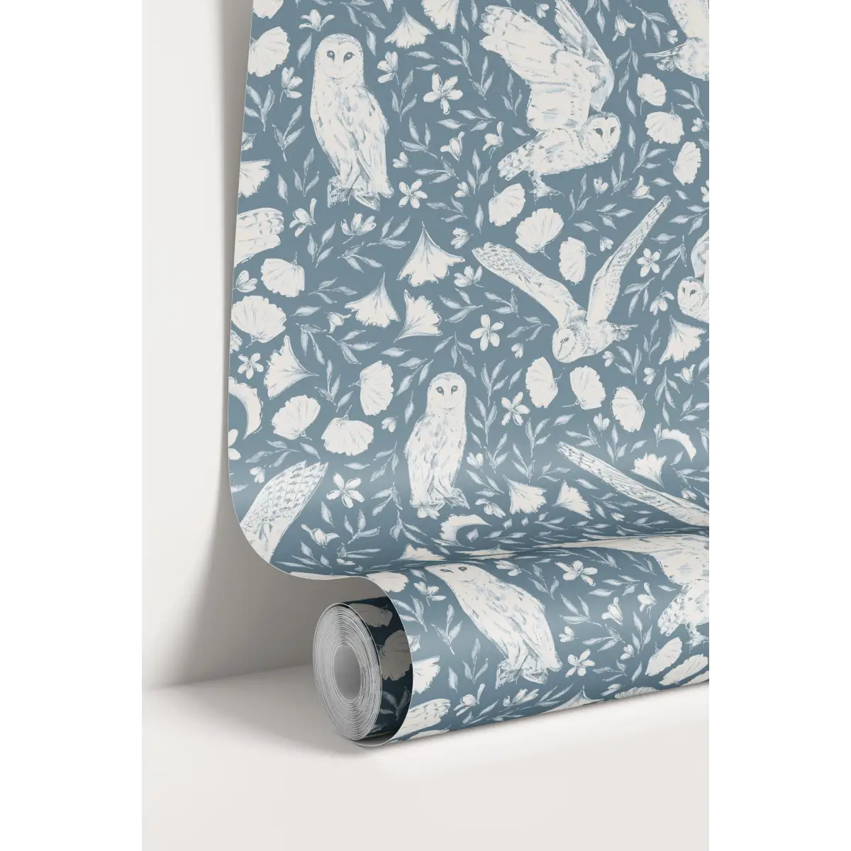 Artemis Owls Wallpaper - Owls in Flight - by Melissa Johnson Design - Loomwell Home Goods