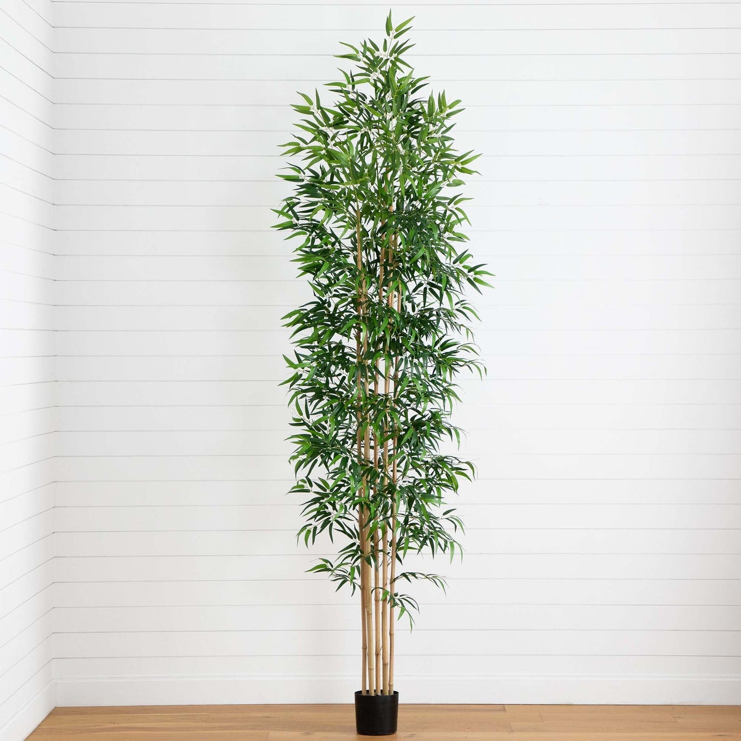 Árbol de bambú artificial de 10 pies con troncos de bambú real