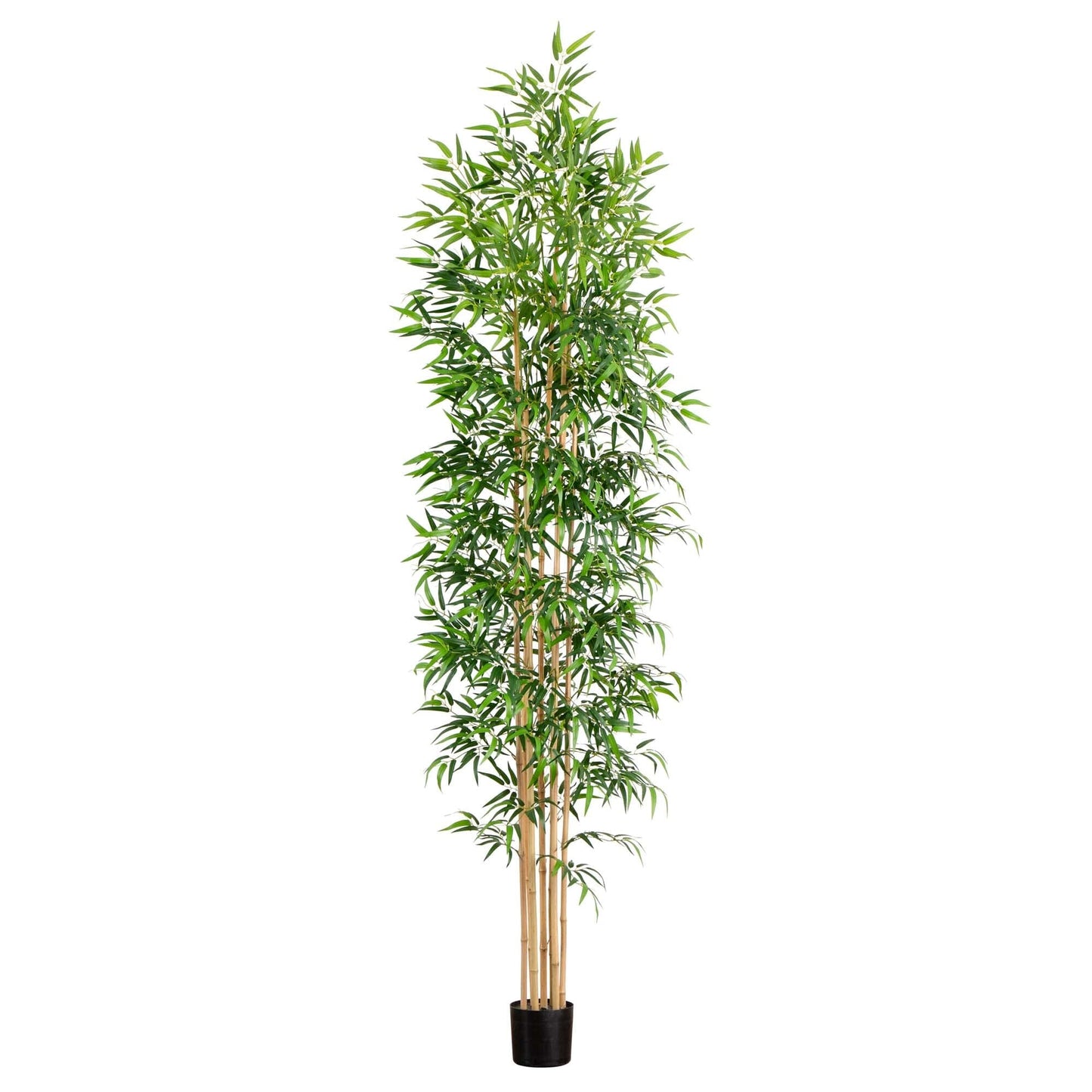 Árbol de bambú artificial de 10 pies con troncos de bambú real