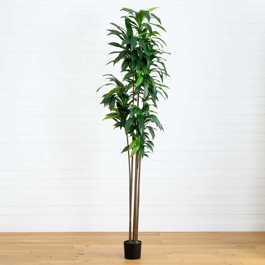 Árbol dracaena artificial de 10 pies con hojas de tacto real