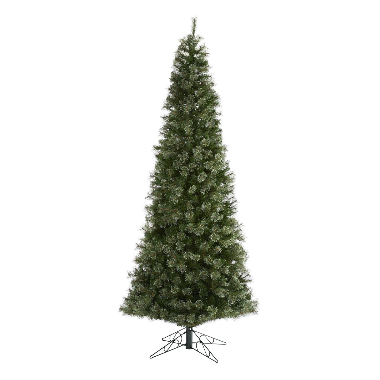 10' Cashmere Slim Artificial Christmas Tree with 750 Warm White Lights and 1908 Bendable Branches