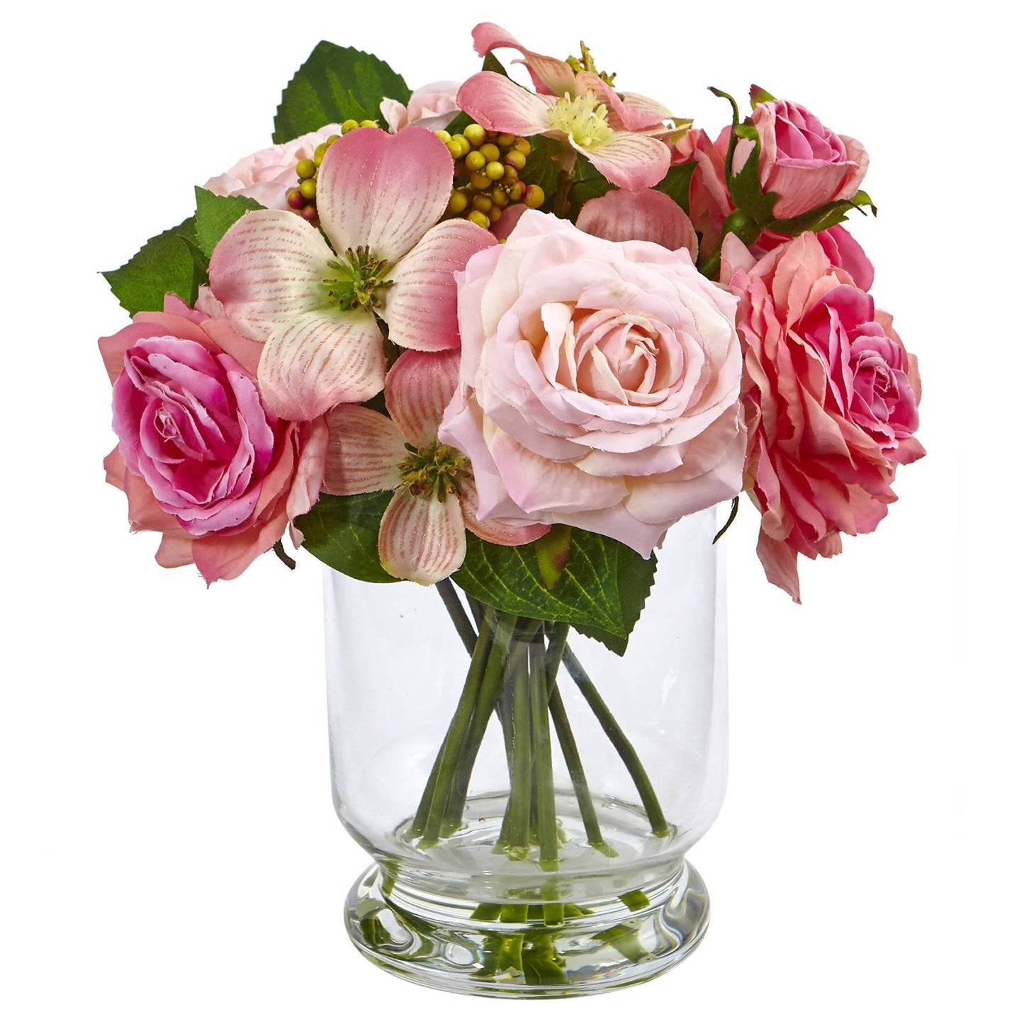 Arrangement de roses et de baies de 10 po