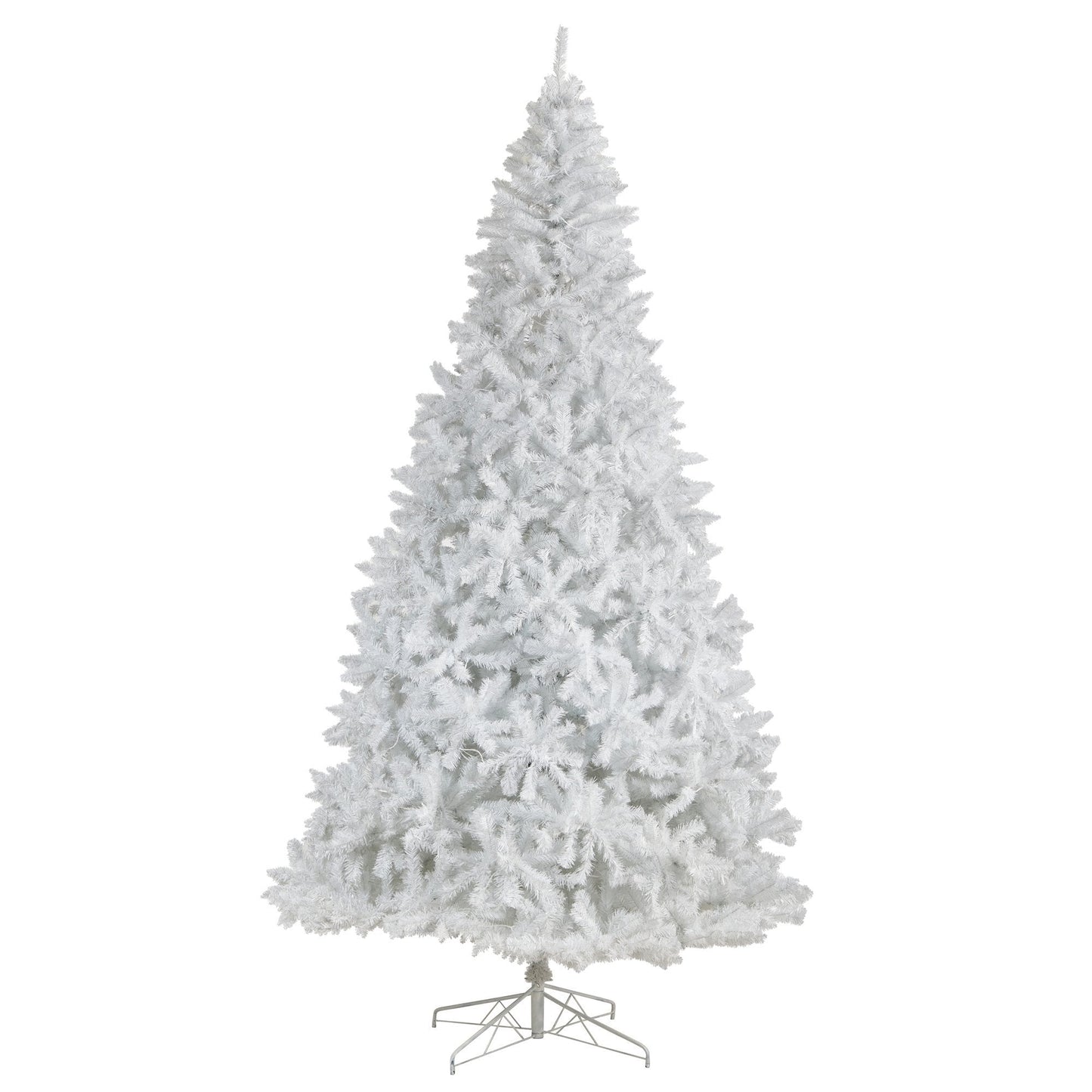 Árbol de Navidad artificial blanco de 11 pies con 2720 ramas flexibles y 1000 luces LED