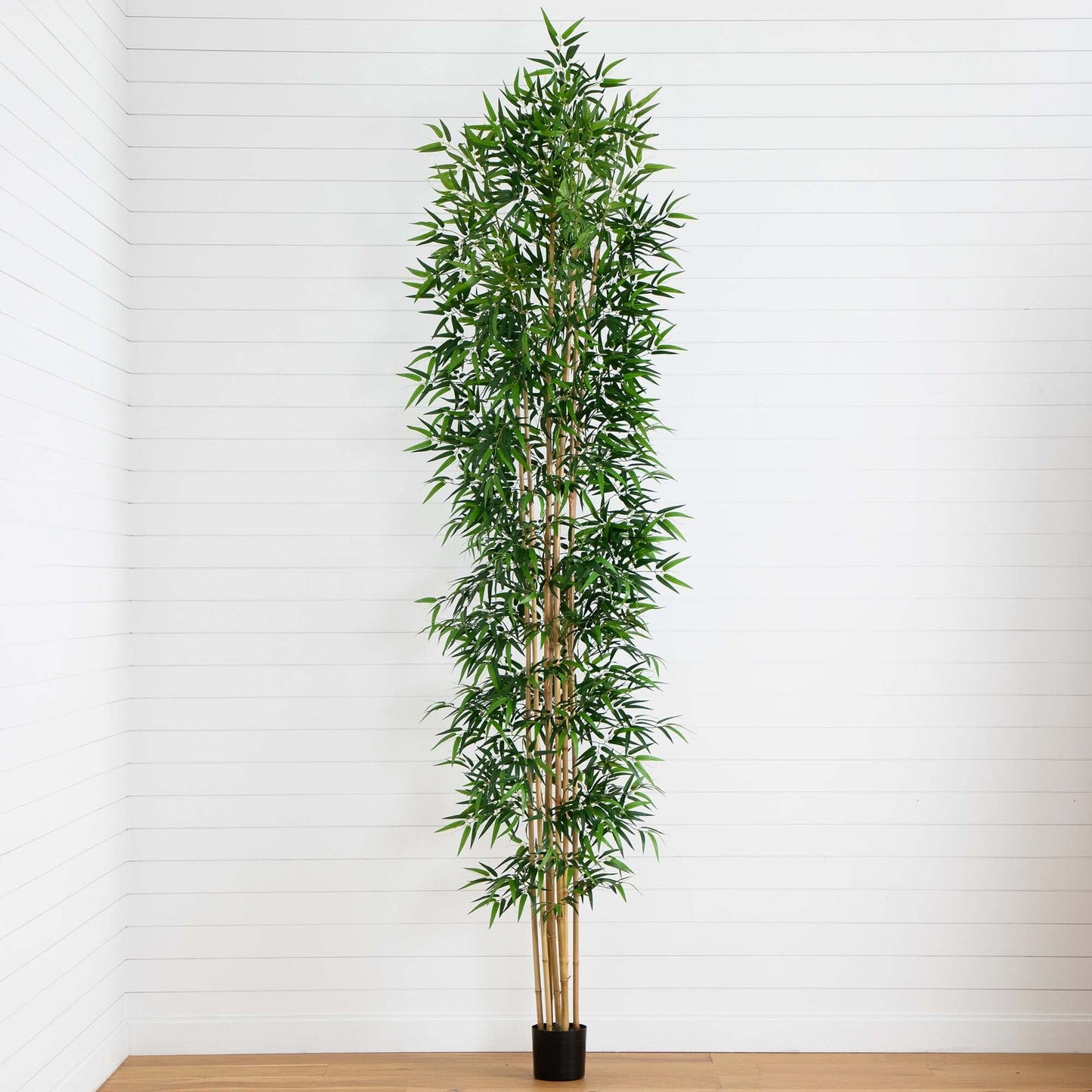 Árbol de bambú artificial de 12 pies con troncos de bambú real