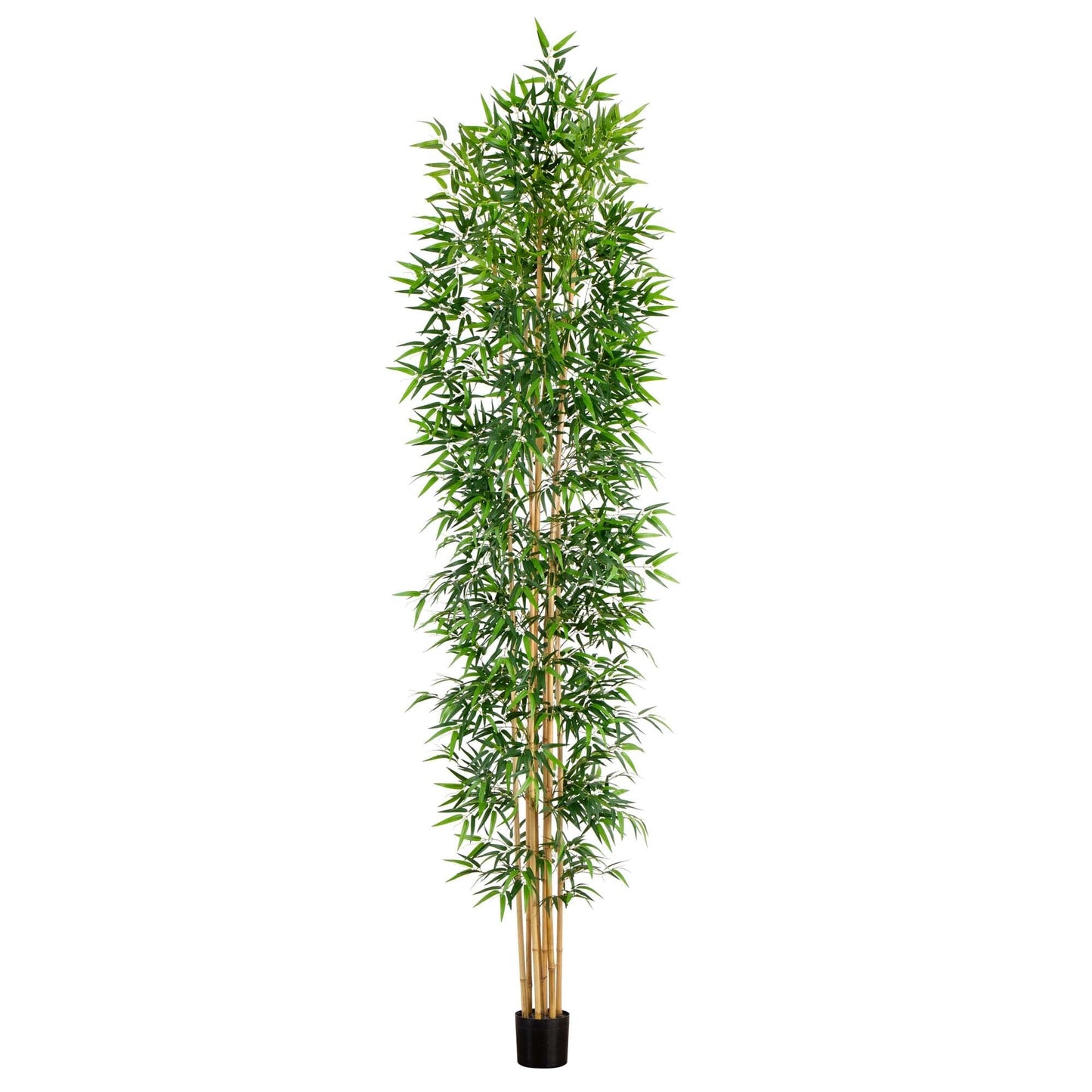 Árbol de bambú artificial de 12 pies con troncos de bambú real