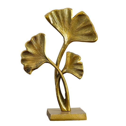 Estatua decorativa de hoja de oro de 15"