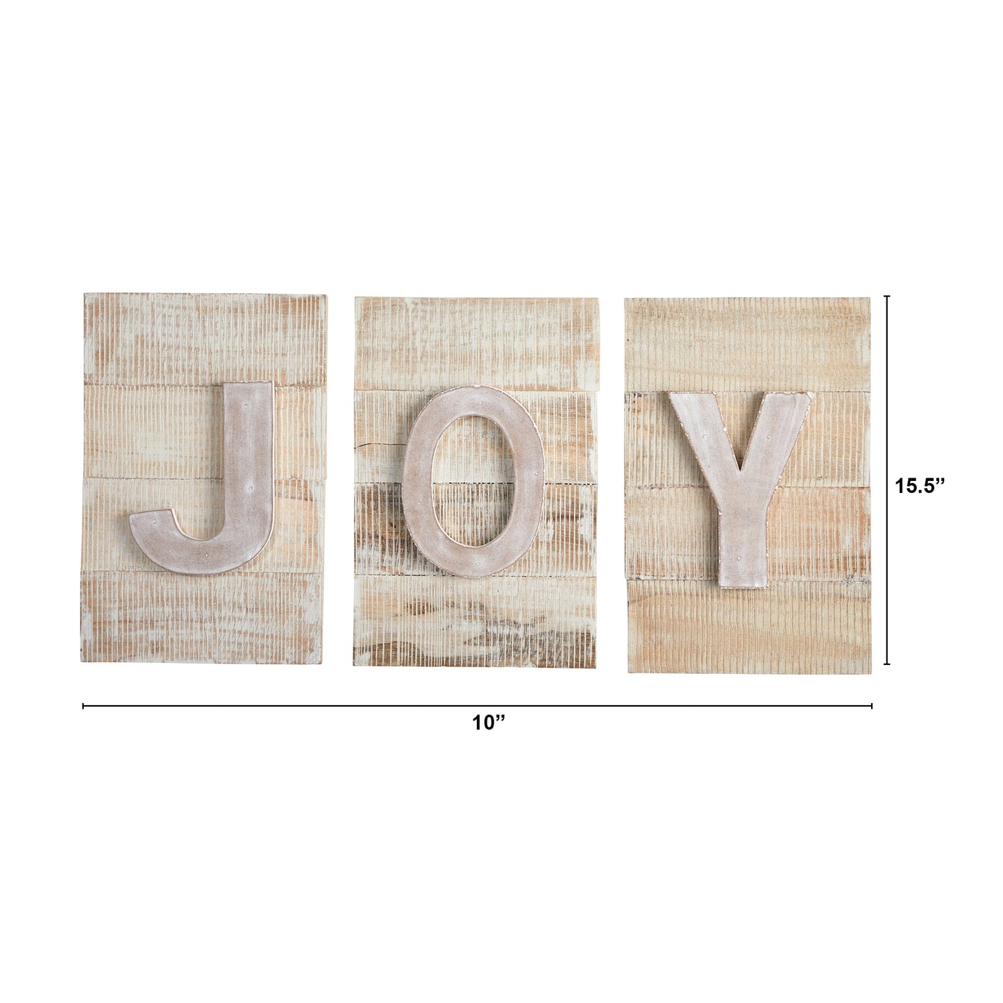 Décoration murale rustique « JOY » de 15 po