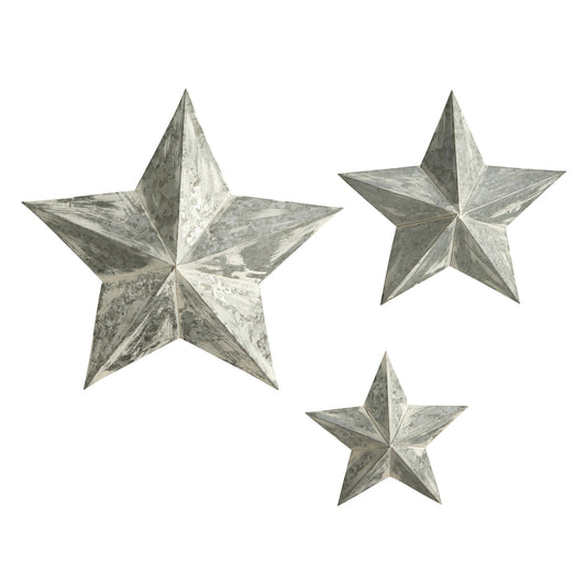 Decoración de pared con estrellas de granja de 16”, 22” y 28” (juego de 3)