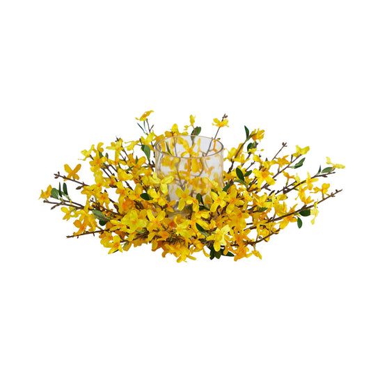 Candelabro de Forsythia artificial de 16"