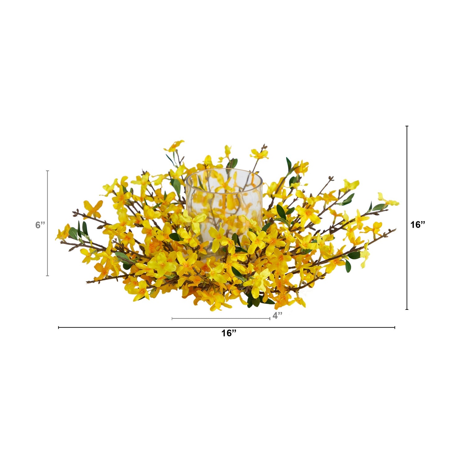 Candelabro de Forsythia artificial de 16"