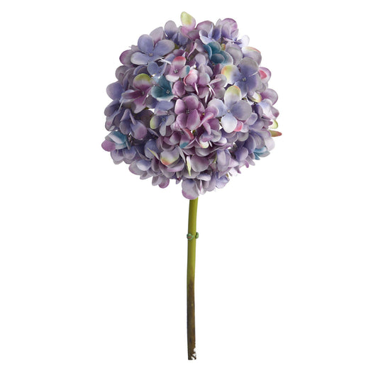 Hortensia artificial de 19" (juego de 3 tallos de flores de seda)