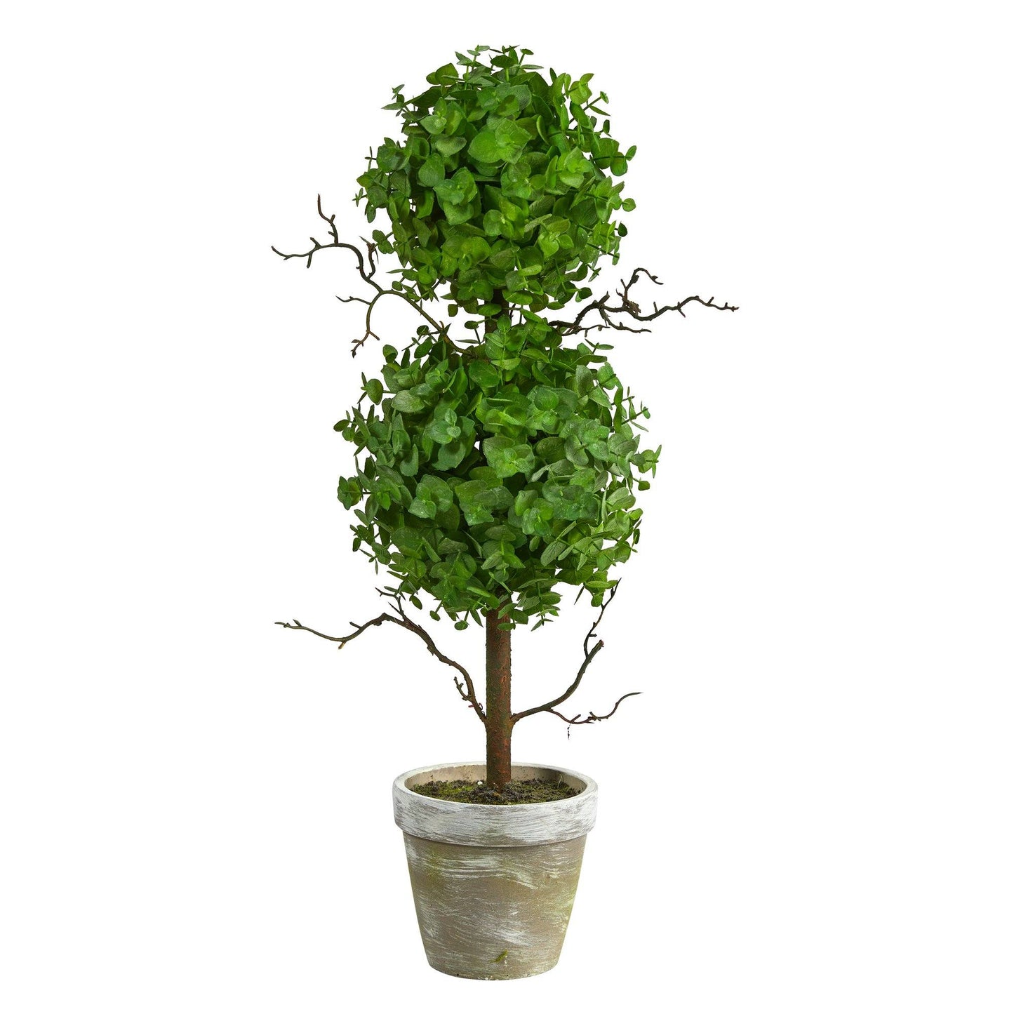 2’ Eucalyptus Double Ball Topiary Artificial Tree