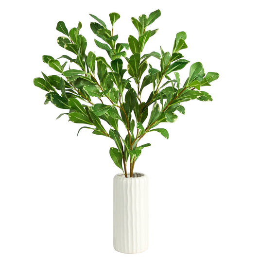 Planta artificial de salal de 21” en macetero blanco