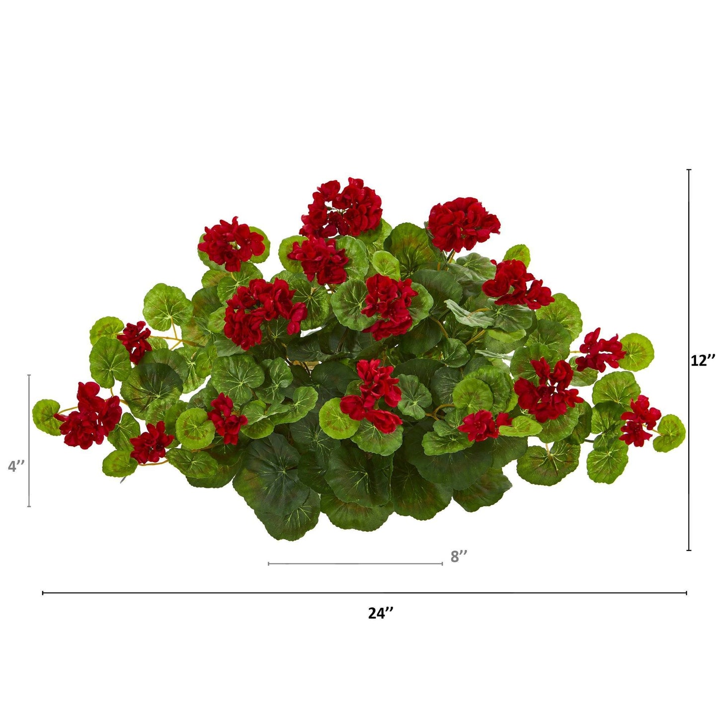 Plante artificielle de géranium de 24 po