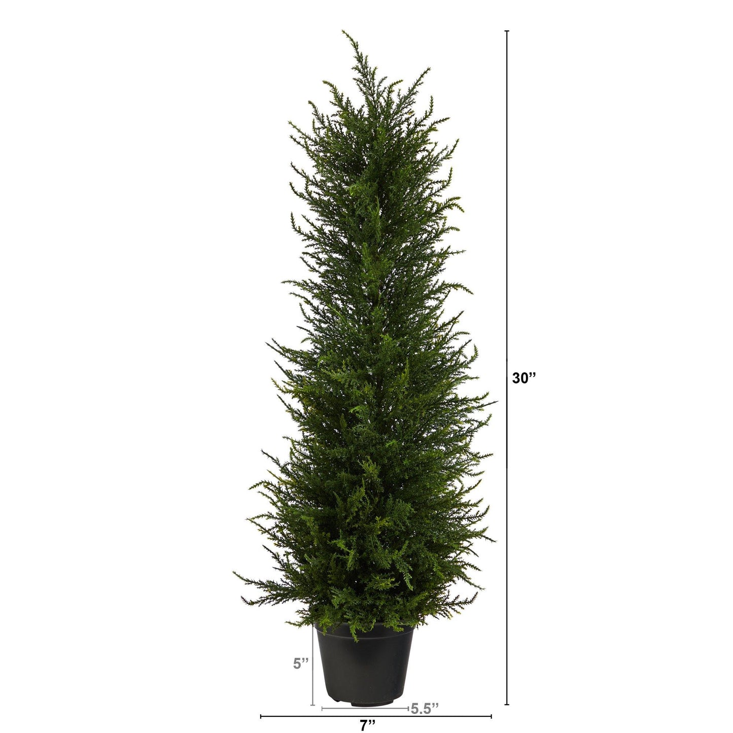 Árbol artificial de ciprés de 2,5 pies resistente a los rayos UV (interior/exterior)