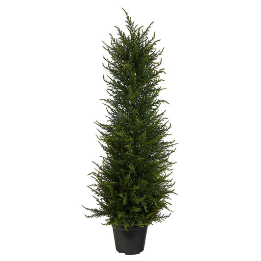 Árbol artificial de ciprés de 2,5 pies resistente a los rayos UV (interior/exterior)