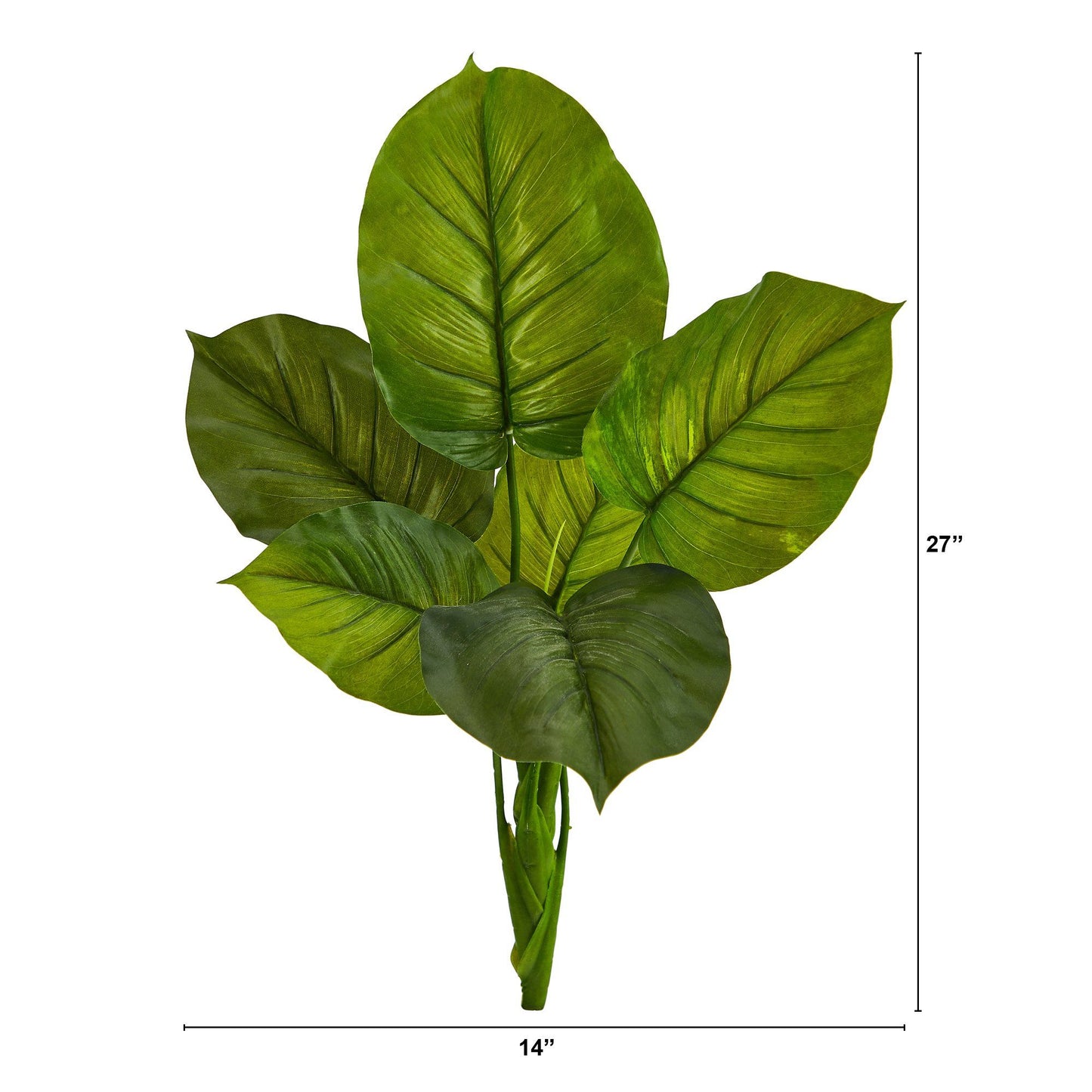 Planta artificial de hoja de filodendro grande de 27" (juego de 4)