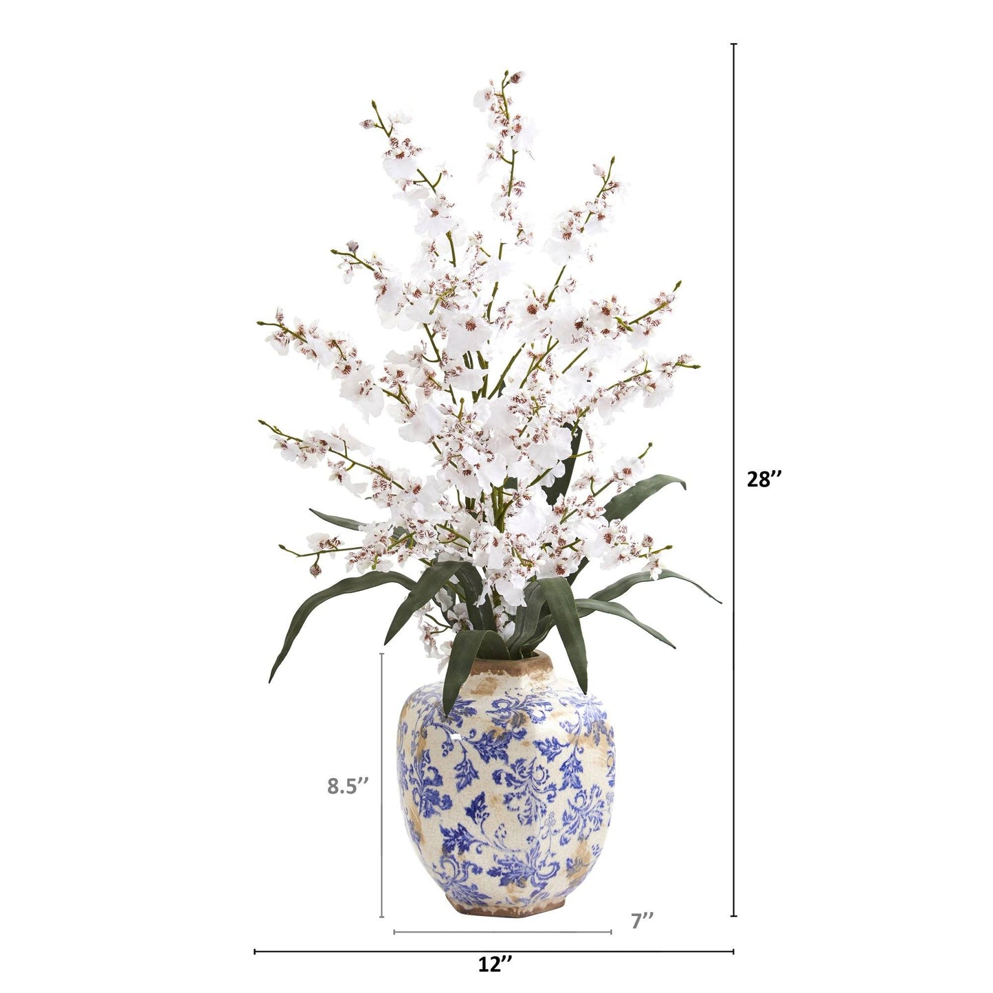 28” Dancing Lady Orchid Artificial Arrangement in Decorative Vase