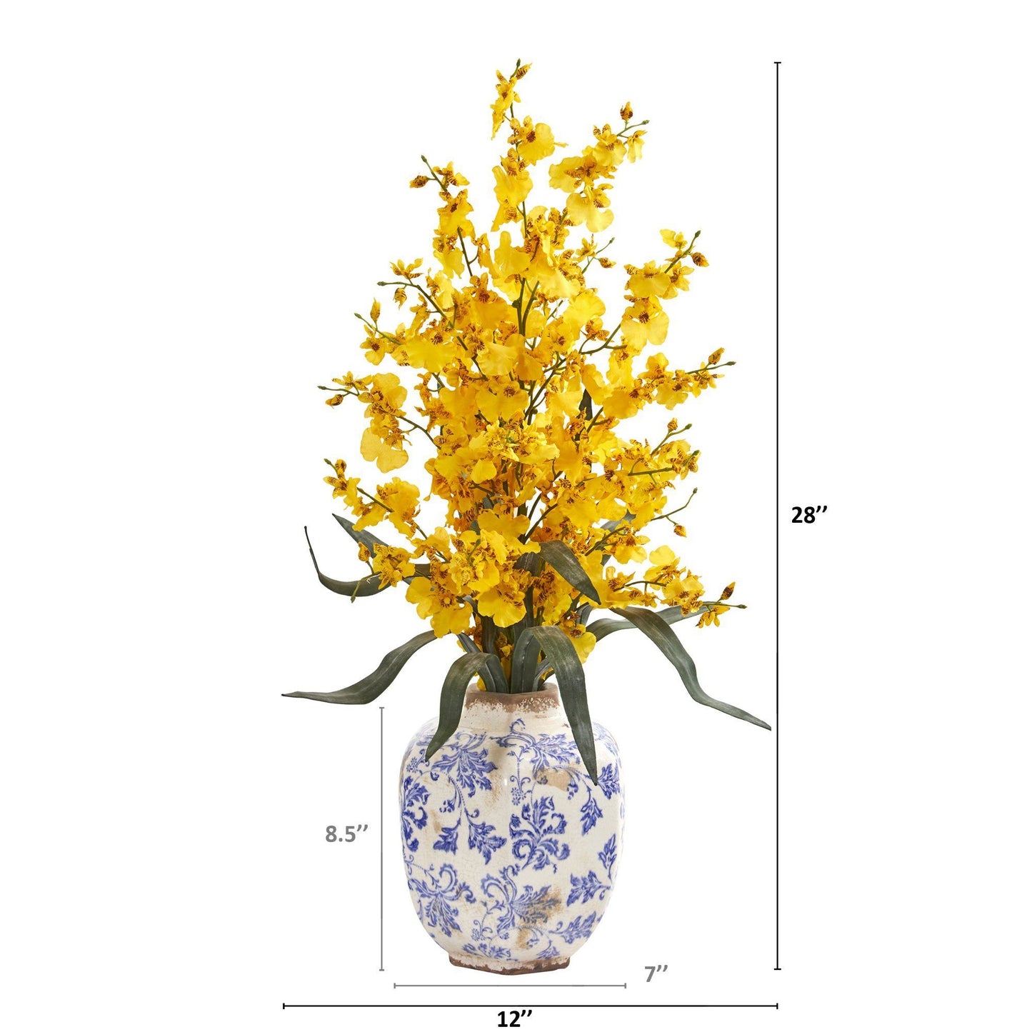 28” Dancing Lady Orchid Artificial Arrangement in Decorative Vase