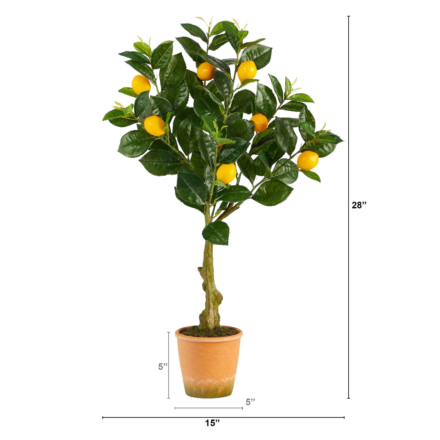 28” Lemon Artificial Tree in Decorative Planter