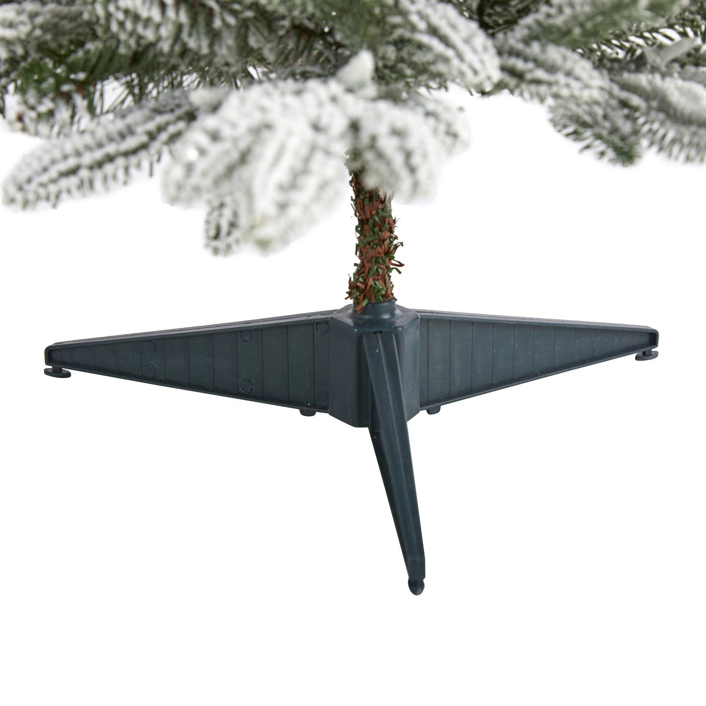 3’ Flocked Manchester Spruce Artificial Christmas Tree with 50 Lights and 133 Bendable Branches - Nearly Natural