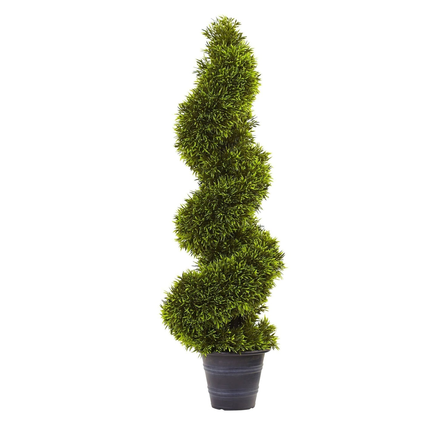 Topiaire en spirale d'herbe de 3 pi avec jardinière décorative