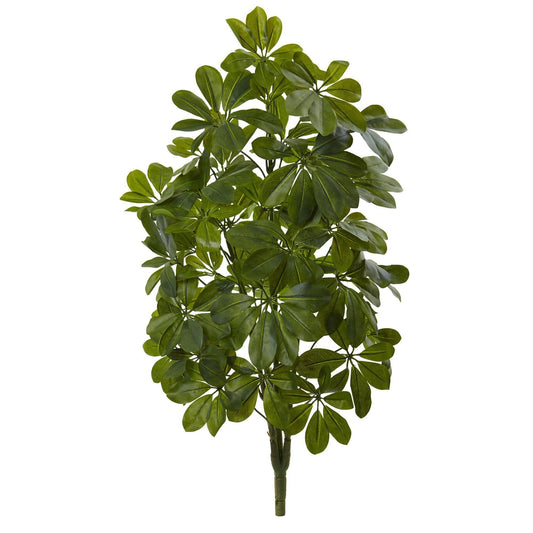 Planta artificial Schefflera bebé verde de 32'' (tacto real) (juego de 2)