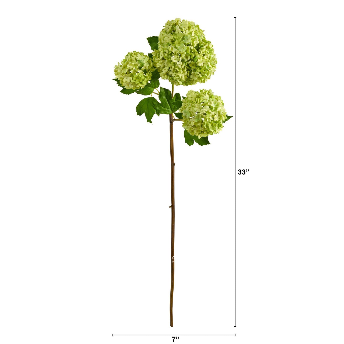 Hortensia artificial de bola de nieve de 33" (juego de 2)