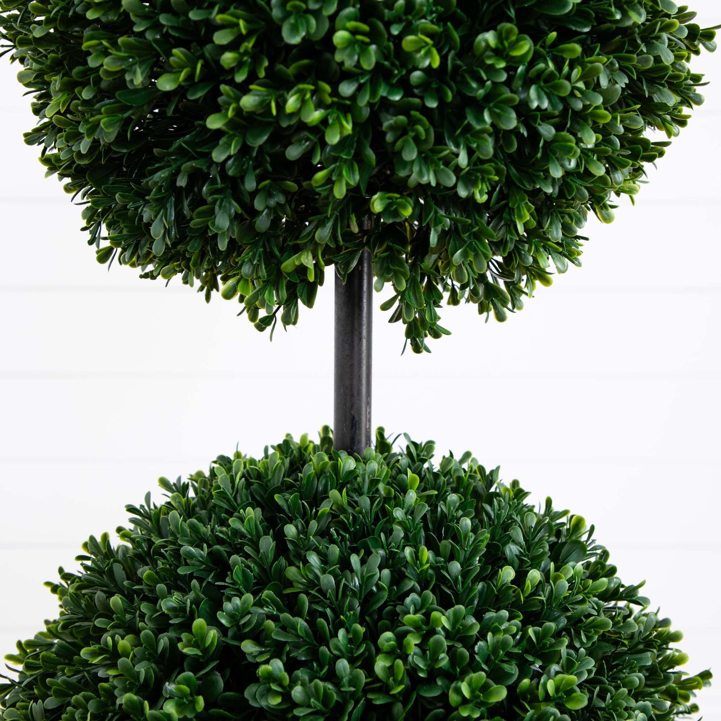 Arbre topiaire artificiel à double boule de buis de 3,5 pi résistant aux UV (intérieur/extérieur)