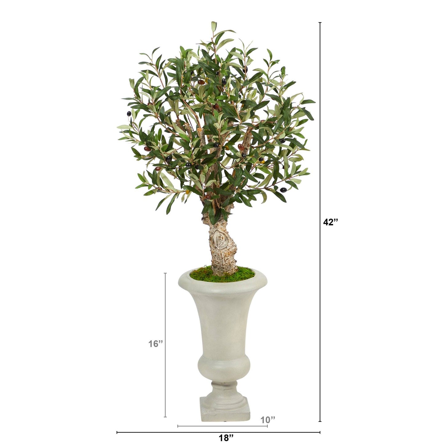 3.5’ Olive Artificial Tree in Sand Colored Urn