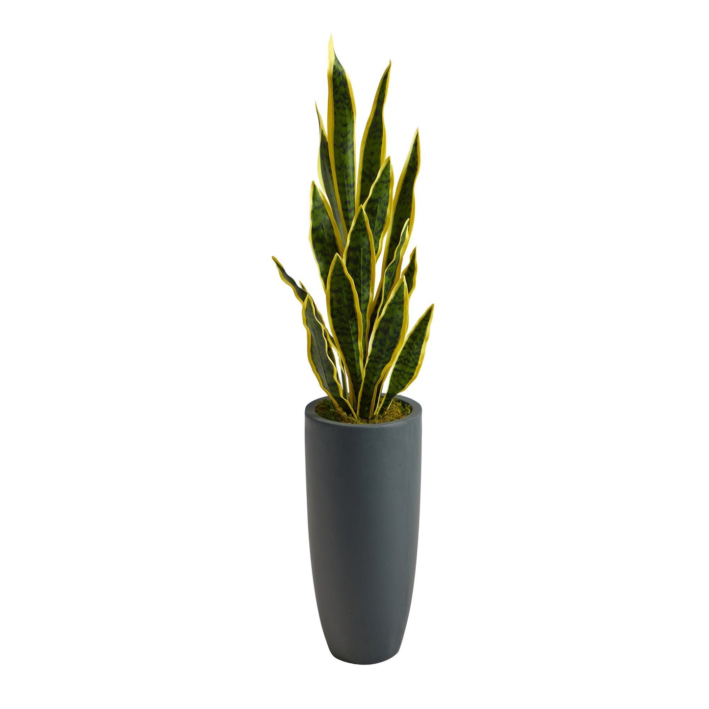 3.5’ Sansevieria Artificial Plant in Gray Planter